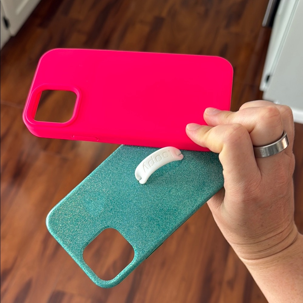 Loopy Case and Amazon case Pink and teal sparkle Protective Cases iPhone 12 Pro